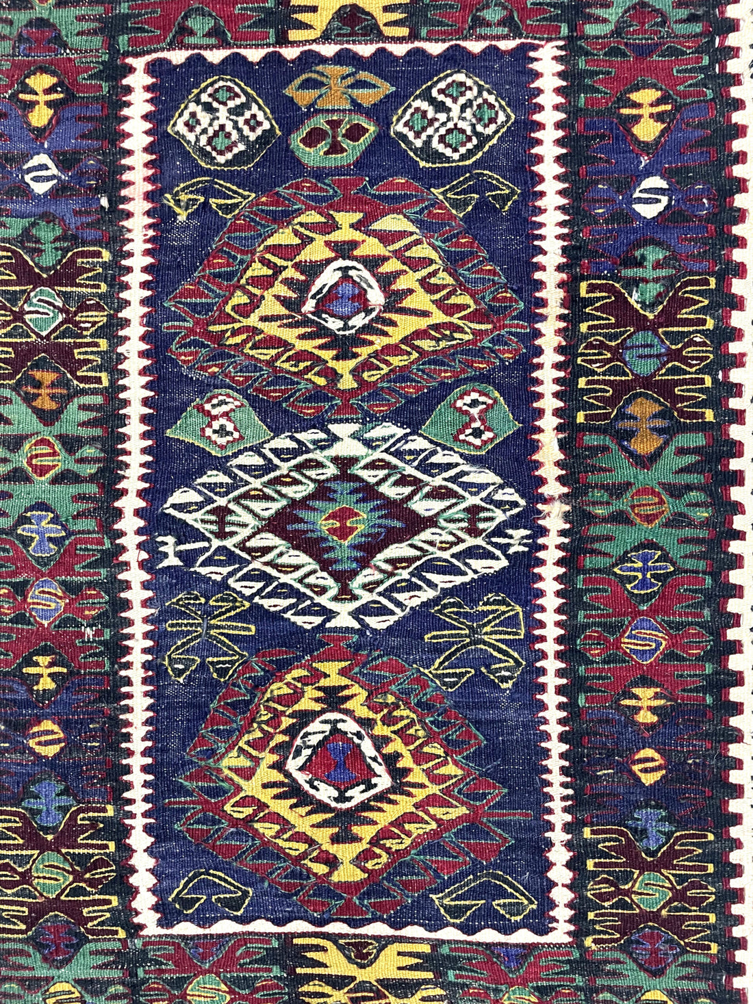 Vintage Konya Nuzumla Kilim Rug 82 cm x 107 cm - 0010001