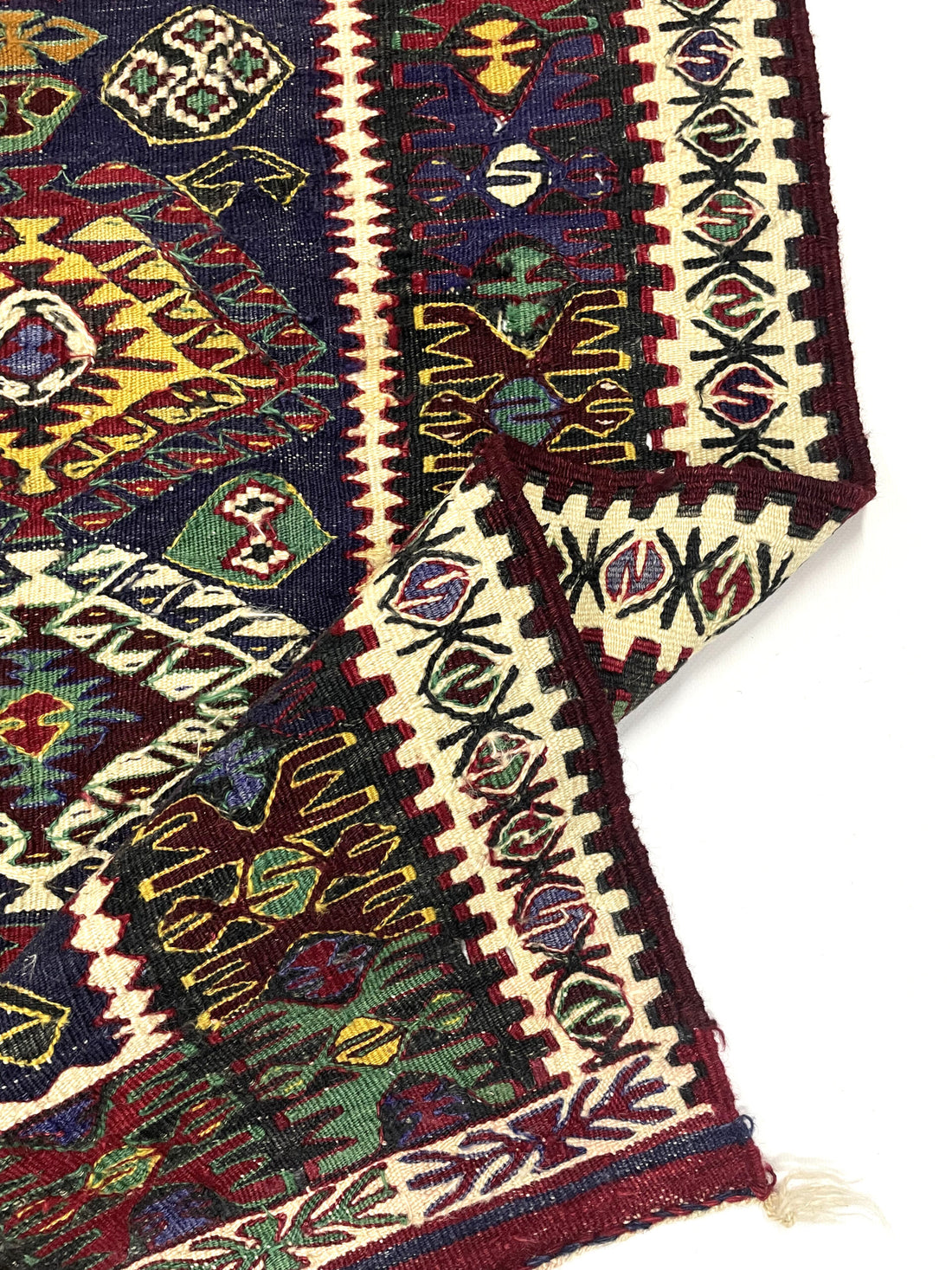 Vintage Konya Nuzumla Kilim Rug 82 cm x 107 cm - 0010001