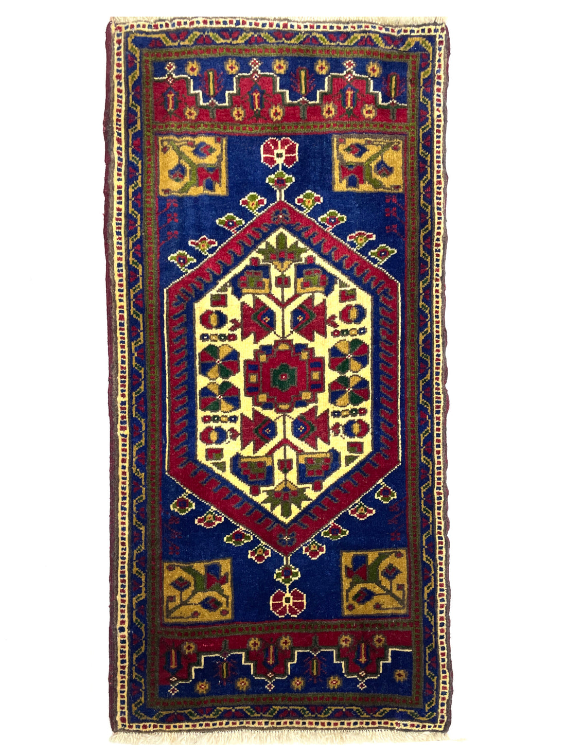 Vintage Anatolian Small Rug 60 cm x 112 cm (2 FT X 3'7” FT) - Y010059