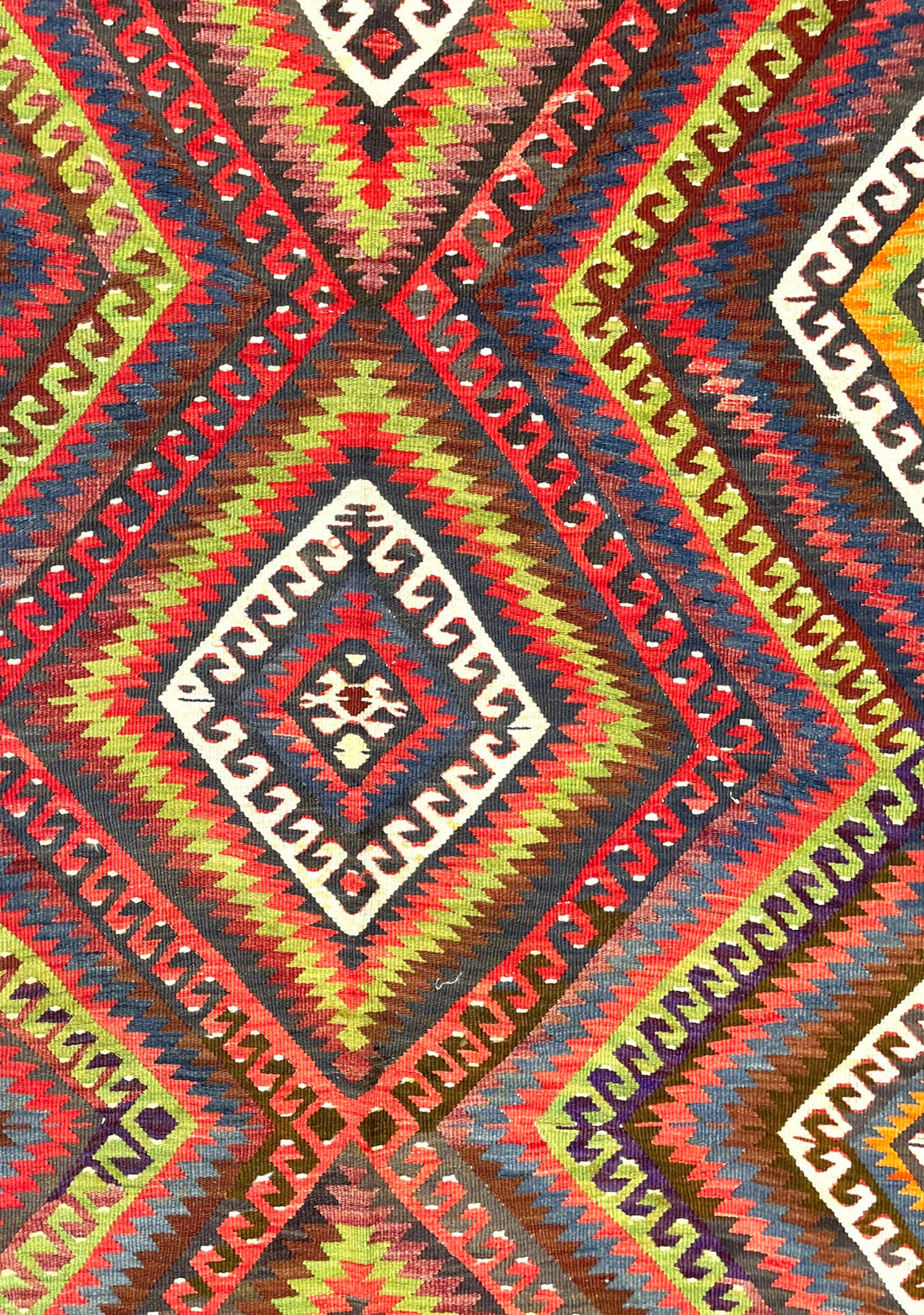 Vintage Fethiye Large Kilim Rug 160 cm x 260 cm (5’2” FT X 8’5” FT) - 0030008