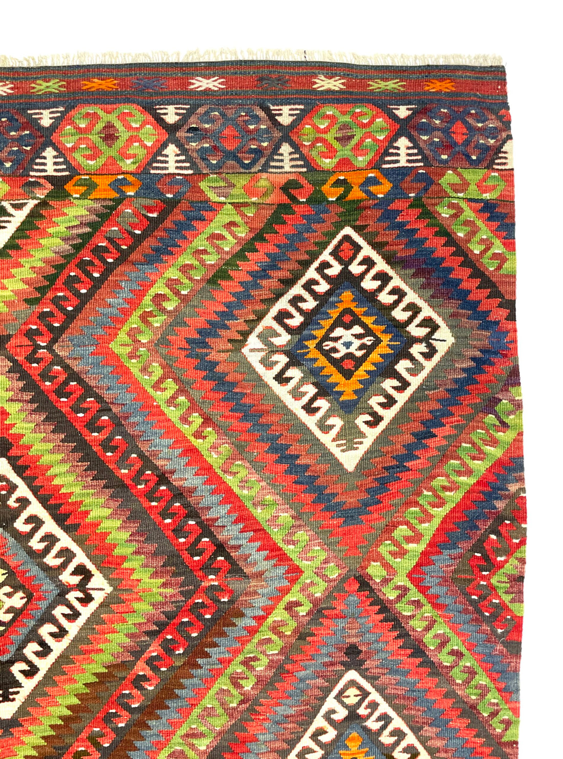 Vintage Fethiye Large Kilim Rug 160 cm x 260 cm (5’2” FT X 8’5” FT) - 0030008