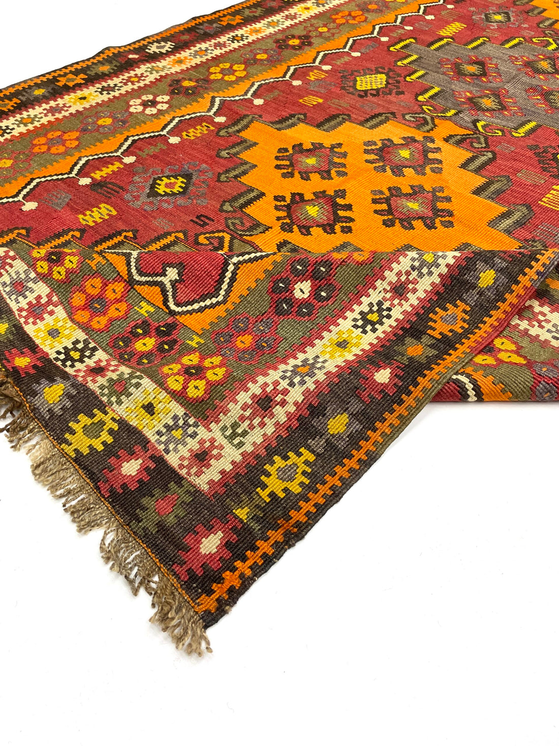 Vintage Large Kars Kilim Rug 146 cm x 314 cm (4’8” FT X 10’3” FT) - 0030006