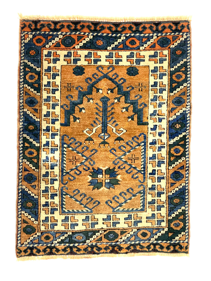 Vintage Mini Ayvacik Rug 64 cm x 86 cm (2’1” FT X 2'8” FT) - Y010068