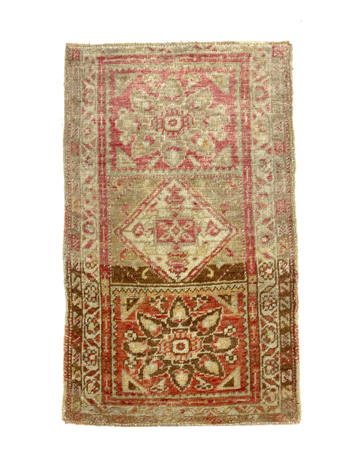 Vintage Mini Turkish Rug 46 cm x 75 cm (1'5" FT X 2'5" FT) - Y010055