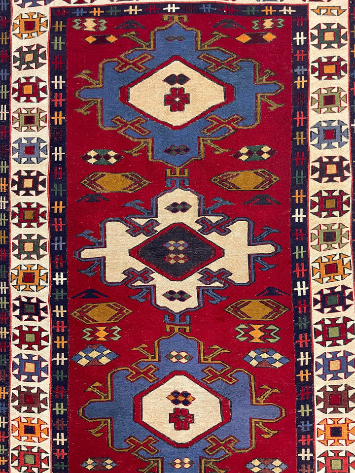 Vintage Persian Afshar Kilim Rug 97 cm x 150 cm (3’2” FT X 4’9” FT) -  0010005