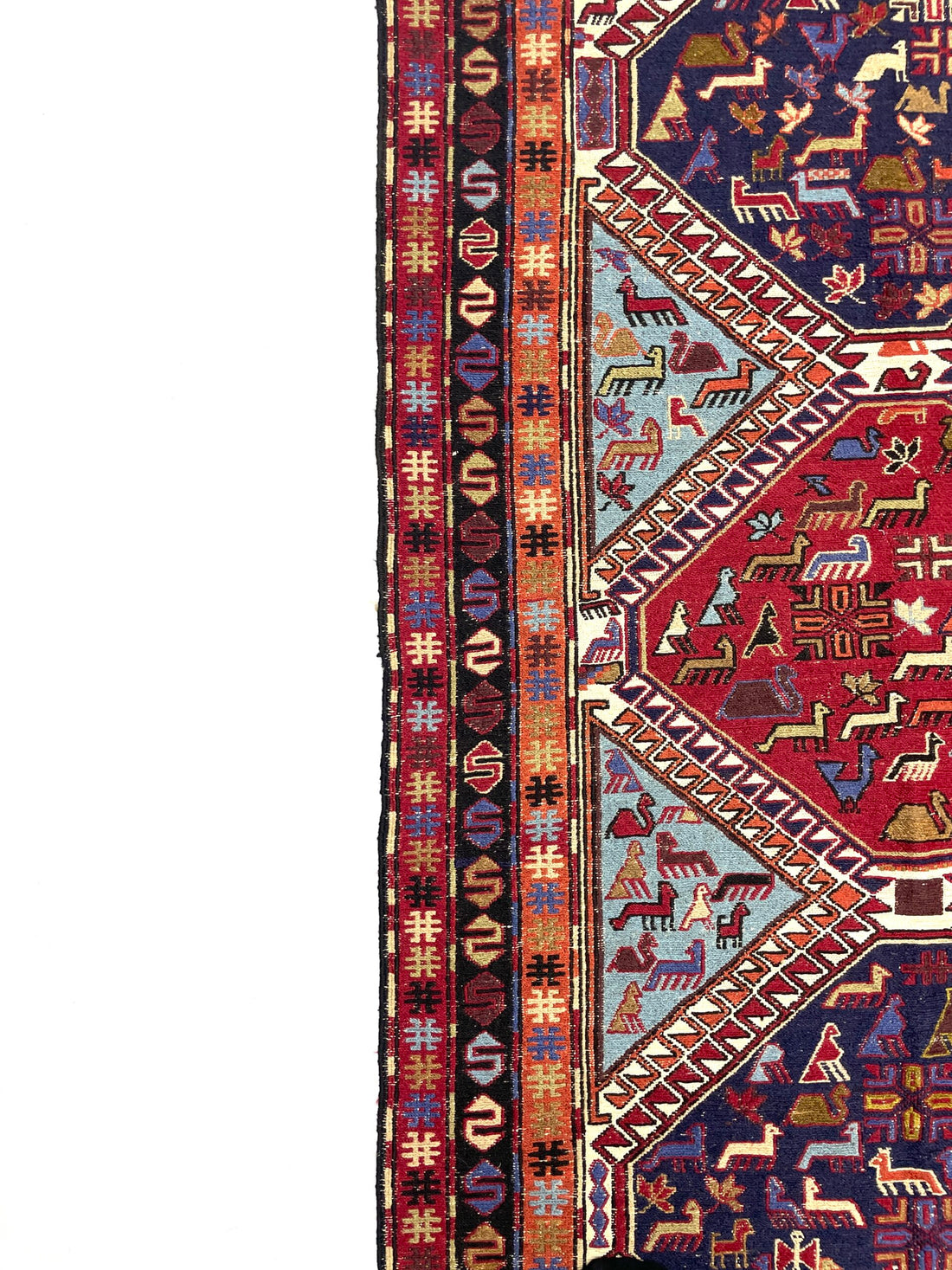 Vintage Persian Soumak Kilim Rug 114 cm x 200 cm (3’7” FT X 6’5” FT) -  0020016