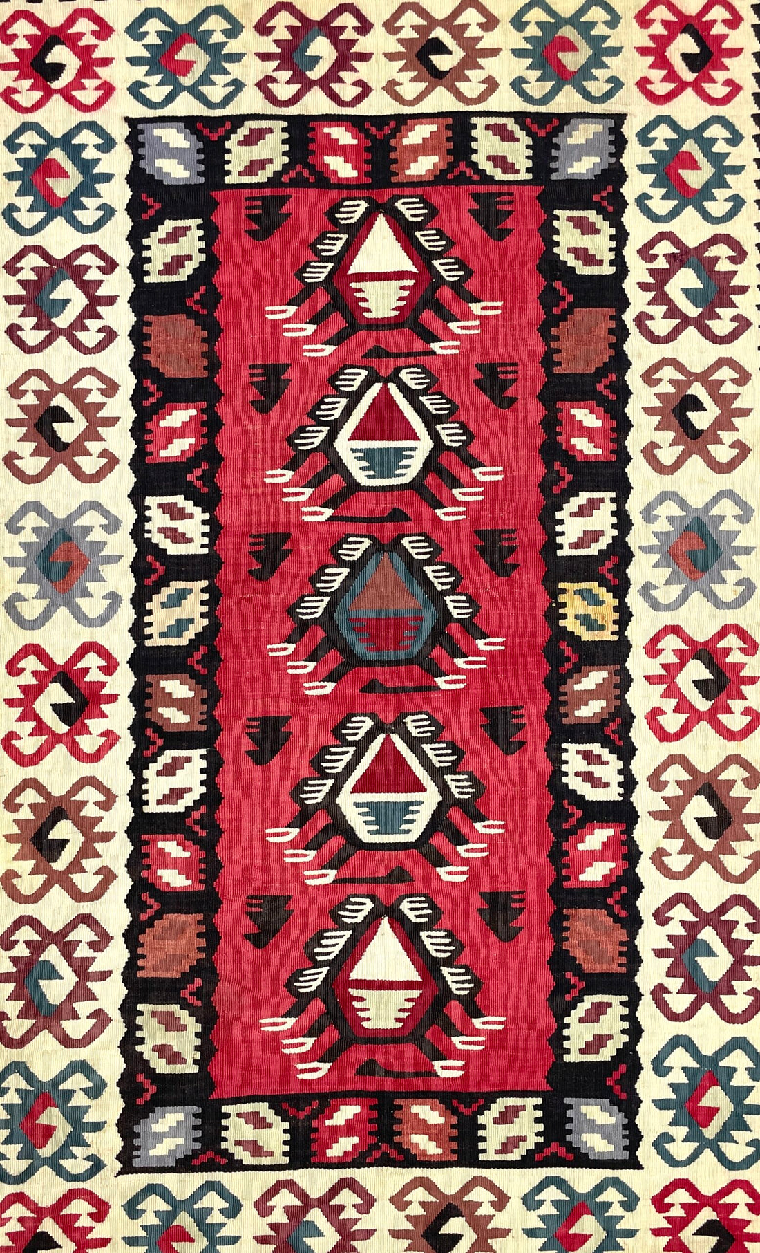 Vintage Şarköy Kilim Rug 78 cm x 130 cm (2’6” FT X 4’3” FT) - 0010011