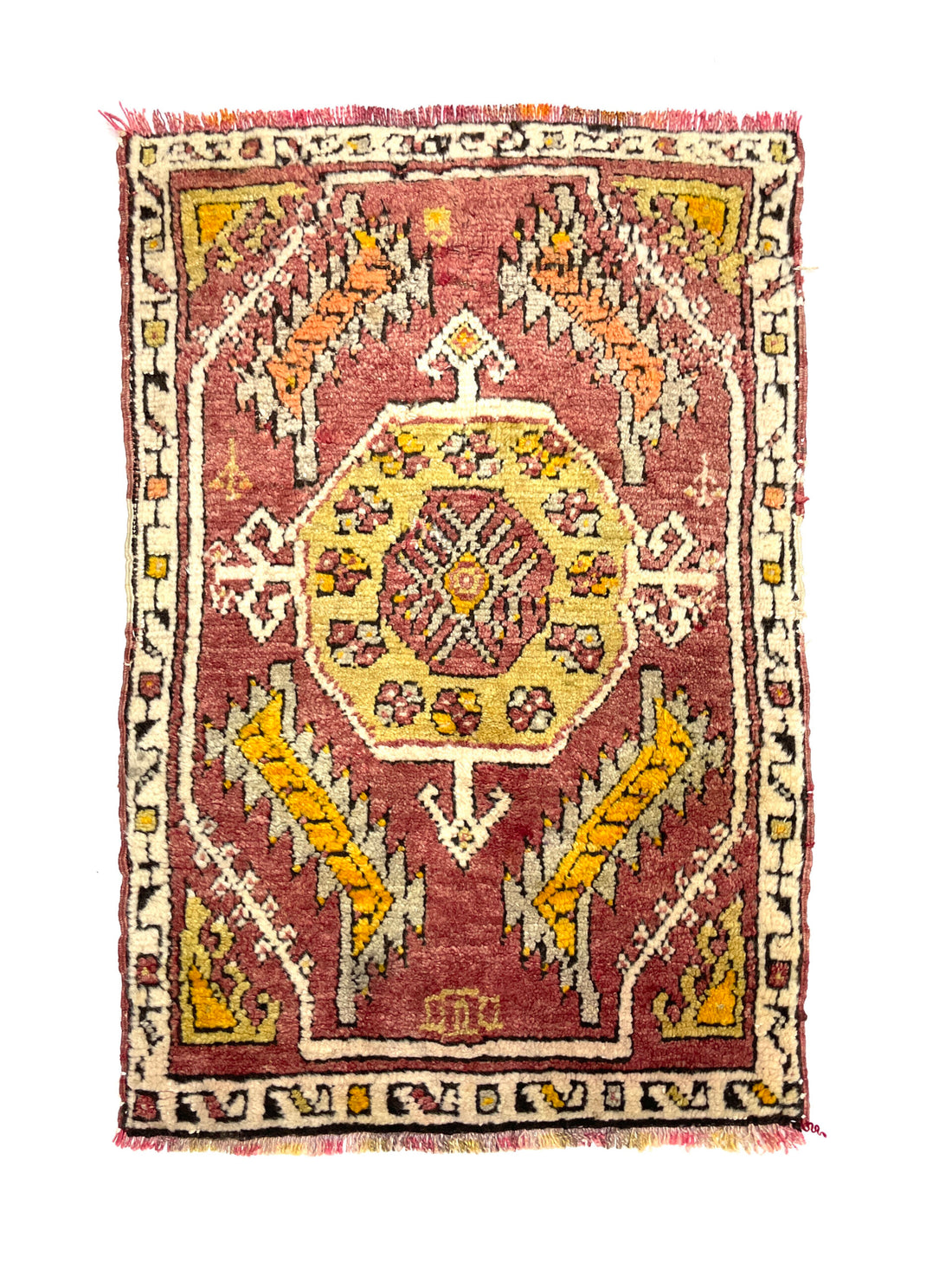 Vintage Small Turkish Handwoven Rug 53 cm x 81 cm (1'7" FT X 2'7” FT) - Y010061