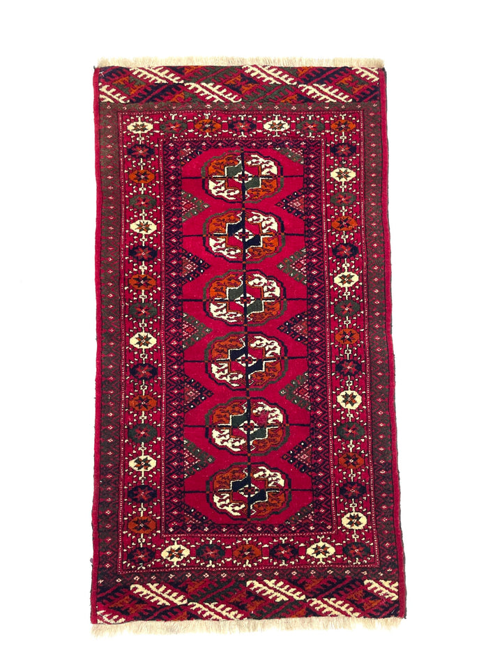 Vintage Turkoman Entryway Rug 53 cm x 98 cm (1’7” FT X 3'2” FT) - Y010069