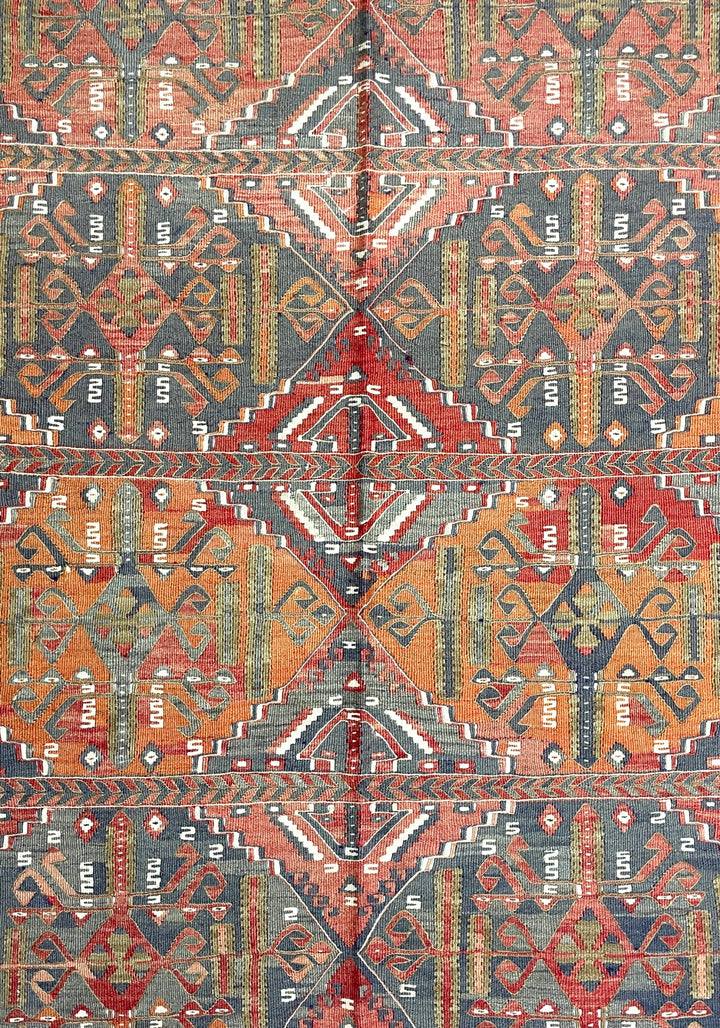 Vintage Van Kilim Rug 154 cm x 230 cm (5 FT X 7’5” FT) - 0020006